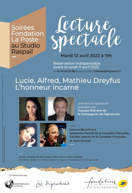 Affiche : Lucie, Alfred, Mathieu Dreyfus, l&rsquo;honneur incarné